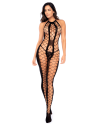 Bodystocking en résille noire échancrée - Mapalé