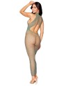 Robe bodystocking en filet dans un design géométrique sans couture 