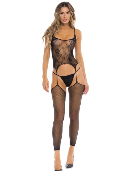 Combinaison résille et string Fuck all night 