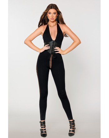 Combinaison bodystocking noire 