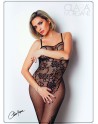 Bodystocking résille imprimé motifs floraux - Le Numéro 13 - Collection Bodystocking 