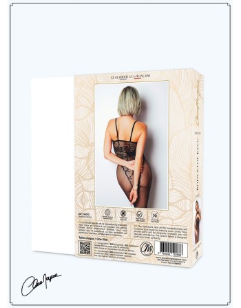 Bodystocking résille imprimé motifs floraux - Le Numéro 13 - Collection Bodystocking 