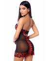 Babydoll sexy à armatures Mapalé broderie roses et string 