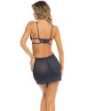 Nuisette bleu nuit et string assorti 