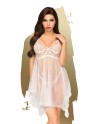 Nuisette et string assorti Blanc Naughty doll 