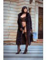 Ensemble 2 pièces bustier en dentelle et string noir - Mapalé