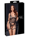 Ensemble Porte-Jarretelles  String Ouvert Résille Noir - Cottelli