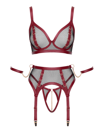 Ensemble Jarretelles 3 Pièces Look Bondage - Cottelli