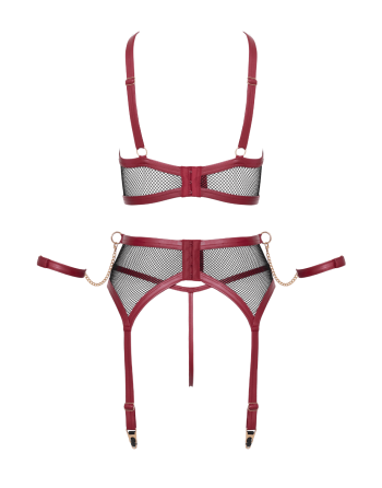 Ensemble Jarretelles 3 Pièces Look Bondage - Cottelli