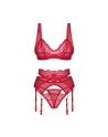 Cupide Desir ensemble 3 pièces - Rouge