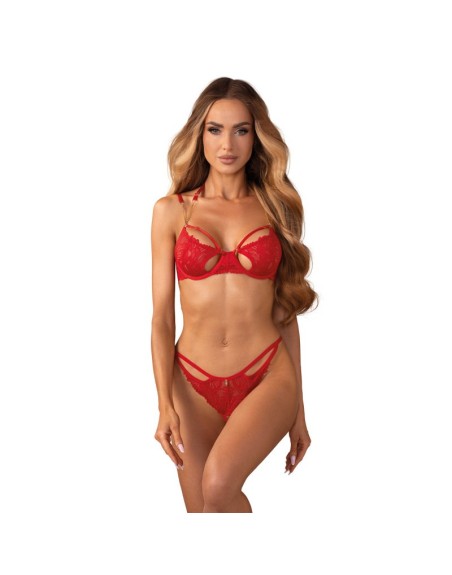 Matildea ensemble lingerie ouvert rouge
