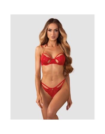 Matildea ensemble lingerie ouvert rouge