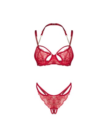 Matildea ensemble lingerie ouvert rouge