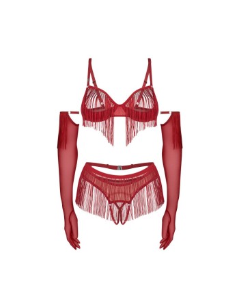 Rossay ensemble ouvert 4 pièces - Rouge