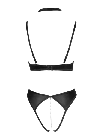 Soutien-gorge balconnet  string ouvert avec chaîne amovible - Cottelli