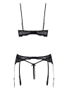 Soutien-gorge balconnet, porte-jarretelles  string ouvert - Cottelli