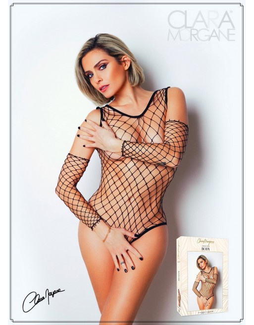Body noire fine résille - Le Numéro 3 - Collection Body - CM98004 Body noire fine résille - Le Numéro 3 - Collection Body - CM98004