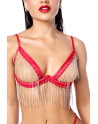 Ensemble 2 pièces à franges strass 