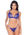 Ensemble sexy 3 pièces avec broderie brillante 