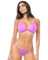 Ensemble sexy 2 pièces dentelle douce et extensible 