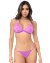Ensemble sexy 2 pièces dentelle douce et extensible 