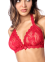 Ensemble sexy 2 pièces en dentelle romantique avec haut et string assorti 