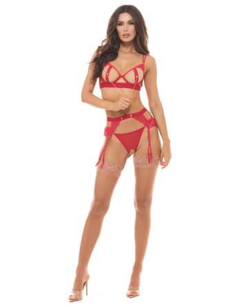 Ensemble 3 pièces rouge 