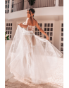 Ensemble 4 pièces blanc, bustier, string et 2 jarretières 
