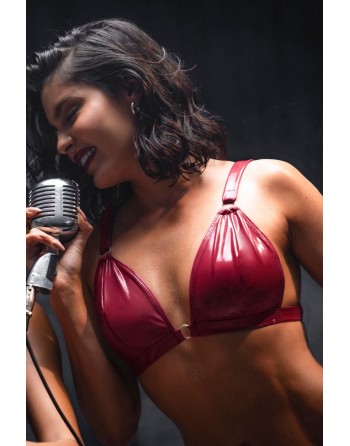 Ensemble 2 pièces en vinyle bordeaux 