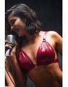 Ensemble 2 pièces en vinyle bordeaux 