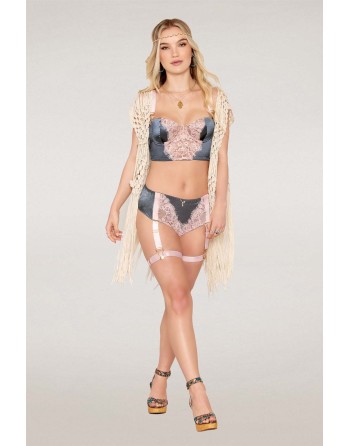 Ensemble soutien-gorge et culotte porte-jarretelles vintage 