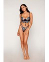 Ensemble soutien-gorge avec chainettes amovibles et string  