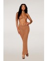Jupe longue et soutien-gorge avec chaine doré  
