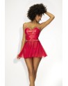 Ensemble lingerie Deux Pièces Wet Look Rouge 