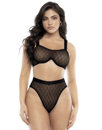 Ensemble 2 pièces soutien-gorge et culotte noir 