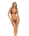 Ensemble 2 pièces rouge bordeaux comprenant soutien gorge et string 