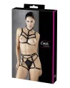 Ensemble soutien-gorge harnais et string porte-jarretelles 