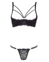 Ensemble soutien-gorge demi seins a armatures et string 