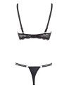 Ensemble soutien-gorge demi seins a armatures et string 