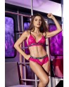 Ensemble deux pièces rose fun avec bande imprimée 