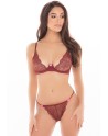 Ensemble 2 pièces  avec soutien-gorge à armatures et string dentelle 