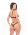 Ensemble 2 pièces  avec soutien-gorge à armatures et string dentelle 