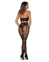 Ensemble Brassière fine résille et collant imprimé 