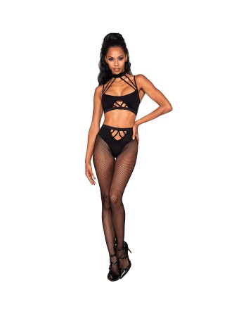 Ensemble de deux pièces avec brassière à lanières et collants.
