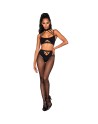 Ensemble de deux pièces avec brassière à lanières et collants.