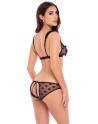 Ensemble 2 pièces noires avec petits coeurs 
