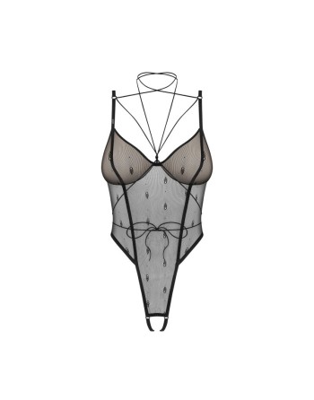 Anniverse special body ouvert et harnais - Noirs