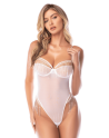 Body blanc transparent avec strass scintillants – Mapalé