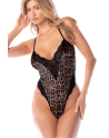 Body léopard effet velours avec dentelle – Mapalé