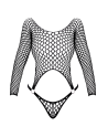 Bodystring en résille grosse maille noir Fantasy